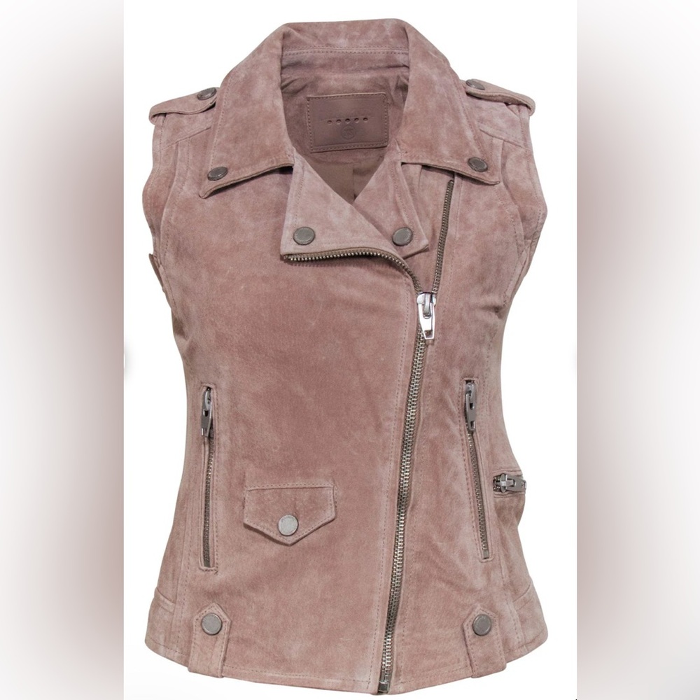 BLANK NYC - Real Leather Taupe Suede Vest Size S. Excellent condition like new.